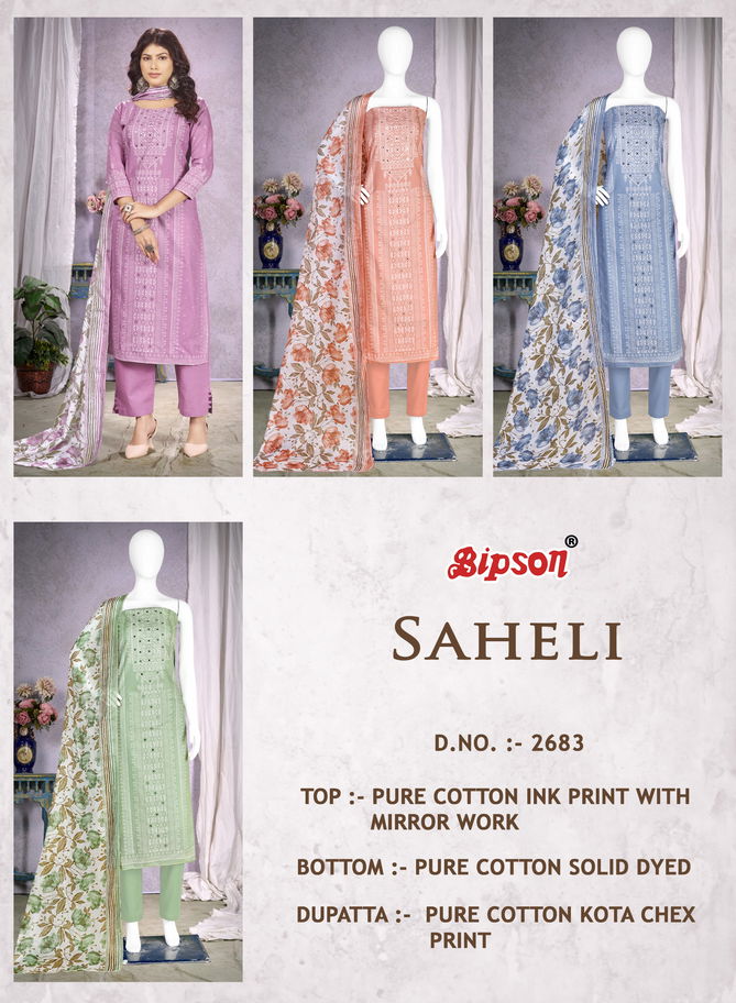 Saheli 2683 By Bipson Pure Cotton Dress Material Wholesale Market In Surat